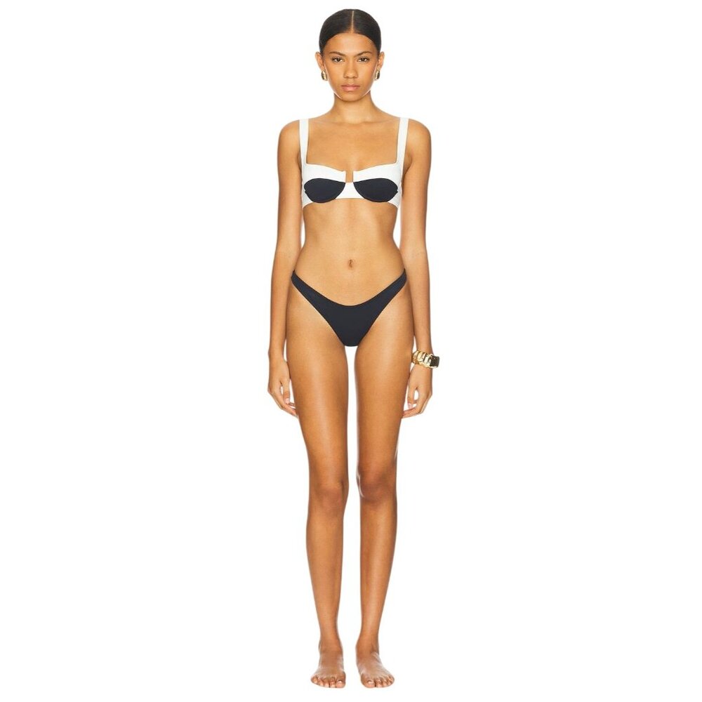 Ronny Kobo x Reina Olga Brigitte Bikini Set in Black 1/Small Womens Swimsuit